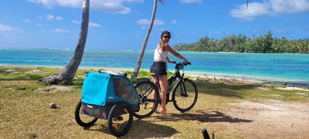maman en vélo